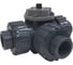 Трехходовой шаровой кран TECHNO 3032T-PVC ПВХ, под привод DN32, рабоч. темп. -10~50C 655332 3