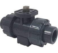 Двухходовой шаровой кран TECHNO 2015-PVC ПВХ, под привод DN15, рабоч. темп. -10~60C 655215