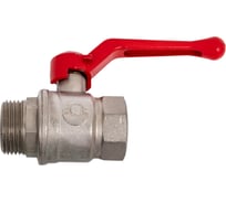 Кран шаровой Valfex N/P59 бирка для воды, 1" ВР/НР, ручка-рычаг, латунный, никелированный 11Б27фт1М (32/8) VF.215.NR1.100.N/P59.Bir