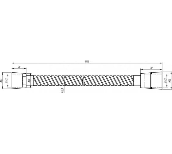 Душевой шланг Aquanet AF210-97S Steel 150 см, сталь, сатин 00245420