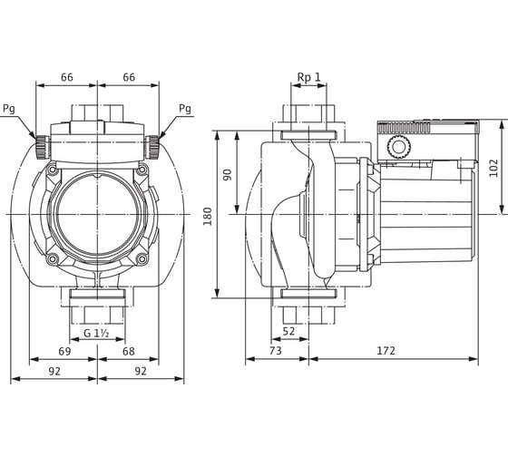 Циркуляционный насос Wilo TOP-Z 25/10 EM PN6/10 2061964