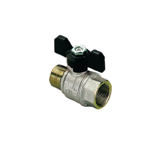 Кран Tiemme НВ 3/4 ручка черная 2200051 1