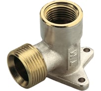 Водорозетка Tiemme ВН, 1/2х1/2, конус, никелированный снаружи 1630035