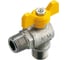 Газовый кран Tiemme НН, 3/4, угловой, бабочка желтая 2220016 1