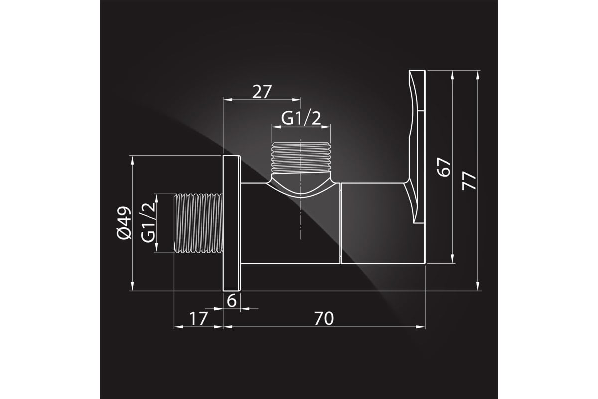 Кран угловой Elghansa 1/2 керамический, Oval VK-097 - выгодная цена ...