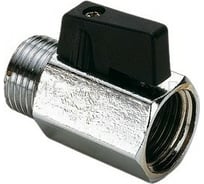 Шаровой кран Tiemme мини НВ 1/2 флажок черный SMALL 2900001