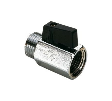 Шаровой кран Tiemme мини НВ 1/2 флажок черный SMALL 2900001
