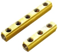 Коллектор Tiemme ВВ 1 12x1/2 В 50 мм магистральный с отверстием 3/8 для воздухоотводчика 1970073