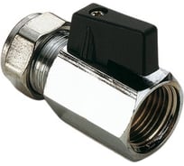 Кран Tiemme мини, обжим, В 16х1/2, флажок черный SMALL 2900041