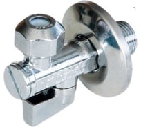 Кран Tiemme обжим, Н 10х1/2 угловой, с фильтром, хромированный флажок 2950054