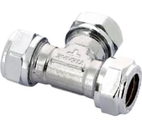 Обжимной тройник Tiemme 22х22х22 хромированный 1130191