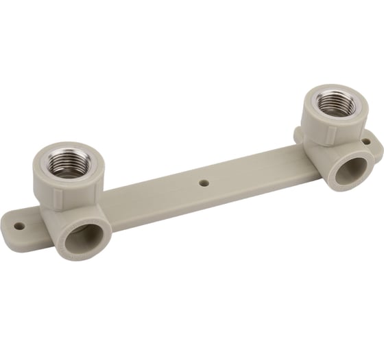 Монтажная планка VALFEX PP-R, серая, Дн20х1/2" ВР 10124020Г 127-0496 1