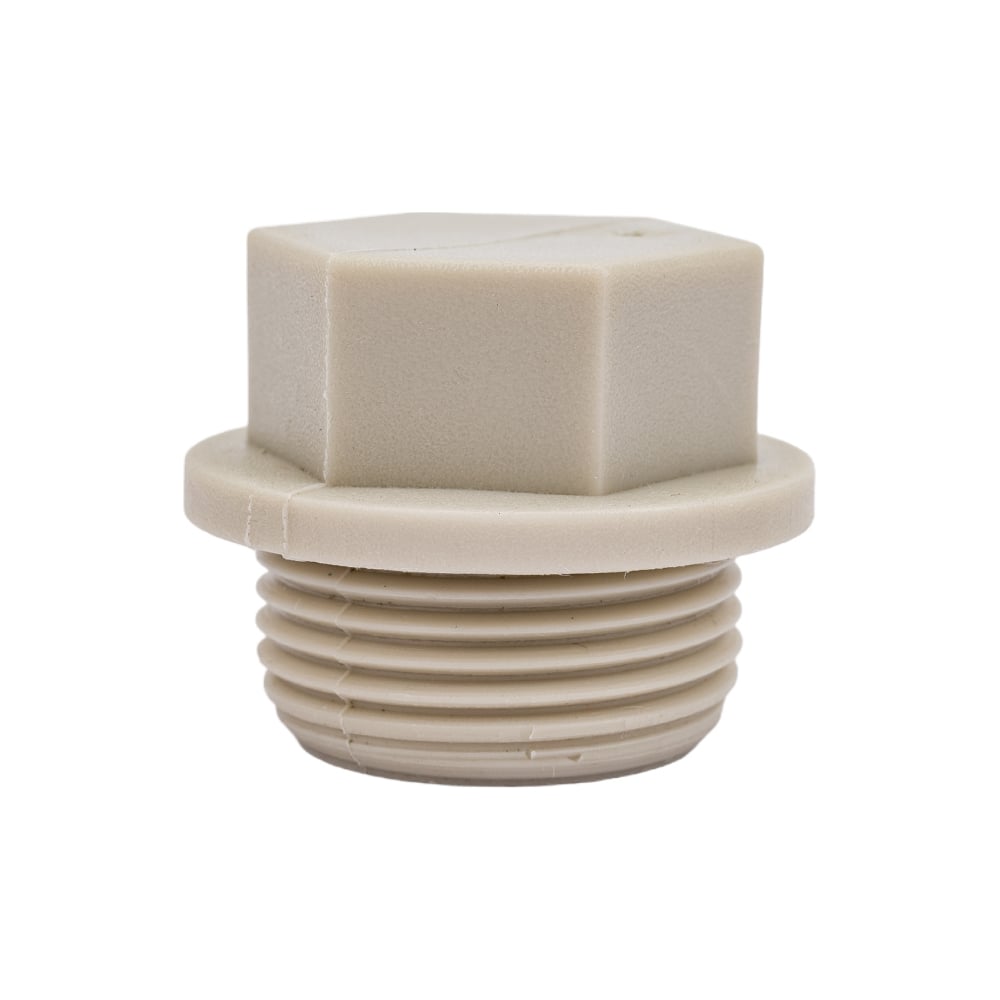 Заглушка-пробка VALFEX PP-R, серая, Дн25х3/4\" НР 10163025Г 127-0325 ...