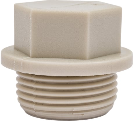 Заглушка-пробка VALFEX PP-R, серая, Дн25х3/4" НР 10163025Г 127-0325