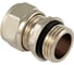 Муфта Tiemme обжим, Н 20х1/2, никелированная, O ring 1600072 1