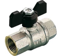 Кран Tiemme ВВ 3/4, бабочка черная 2200048