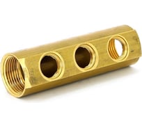 Магистральный коллектор Tiemme ВВ 1" 3x1/2" В 50мм с отверстием 3/8 для воздухоотводчика 1970036