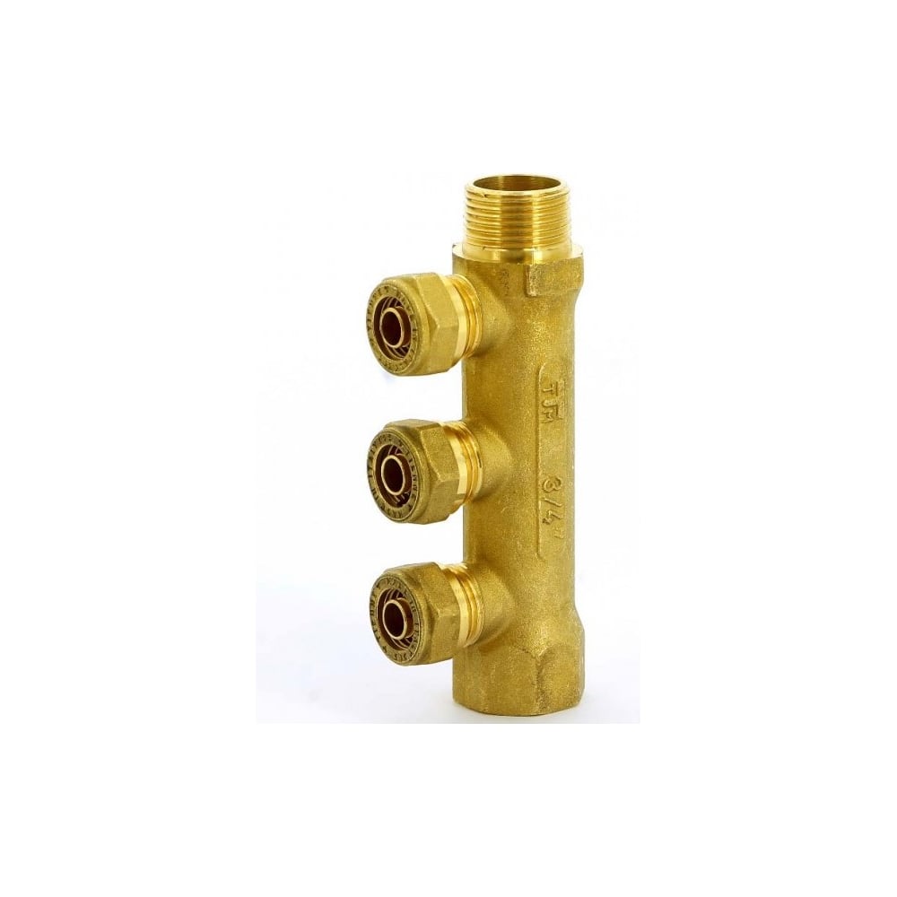 Tiemme Коллектор НВ 3/4" обжим 2x15 2,5 для PE X трубы, межосевое 36мм ...