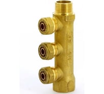 Tiemme Коллектор НВ 3/4" обжим 2x15 2,5 для PE X трубы, межосевое 36мм 1910013