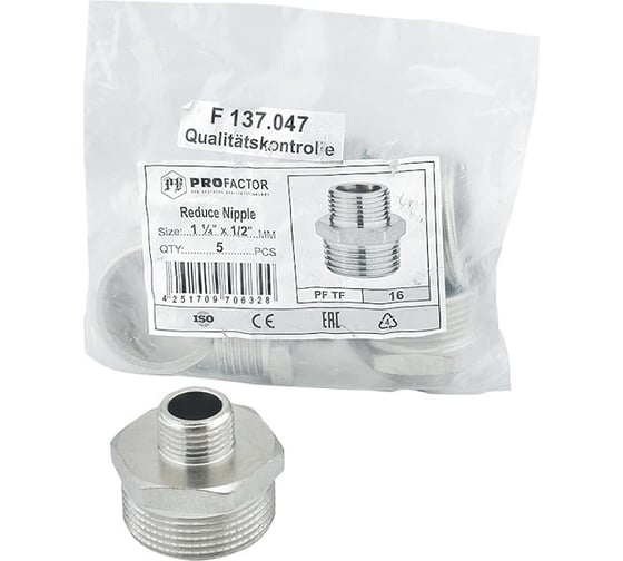Бочонок переходной никелированный PROFACTOR 1 1/4" х 1/2" PF TF 16