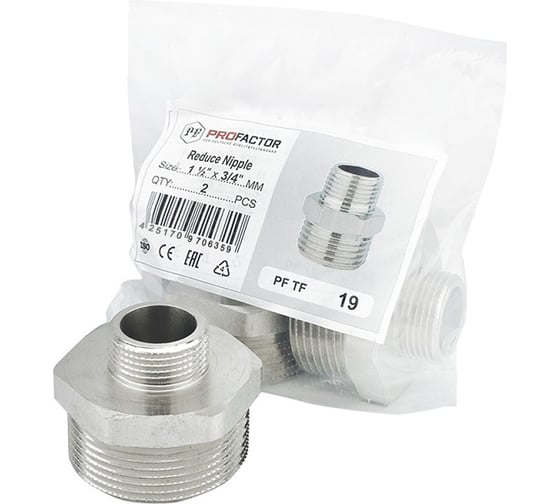 Бочонок переходной никелированный PROFACTOR 1 1/2" х 3/4" PF TF 19