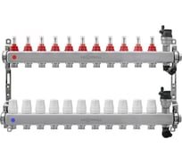 Коллекторный блок KROMWELL из нерж. cтали с расходомерами, в комплекте 1", 11x3/4", "евроконус" KW.SM6006115