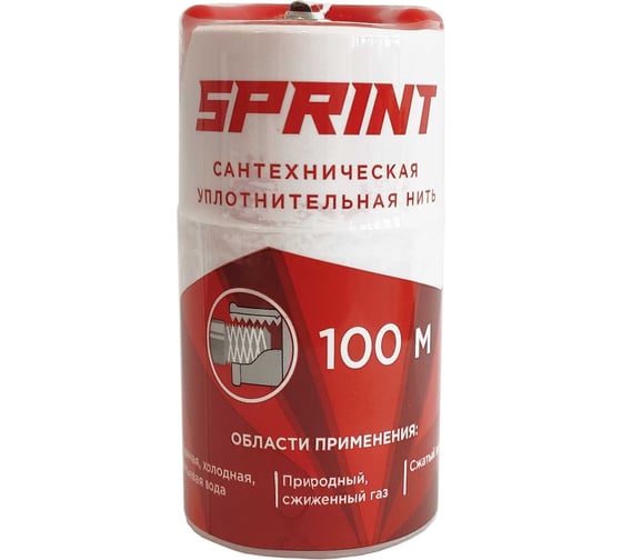 Уплотнительная нить SPRINT 100 м, бокс, блистер 04056 4630009040569
