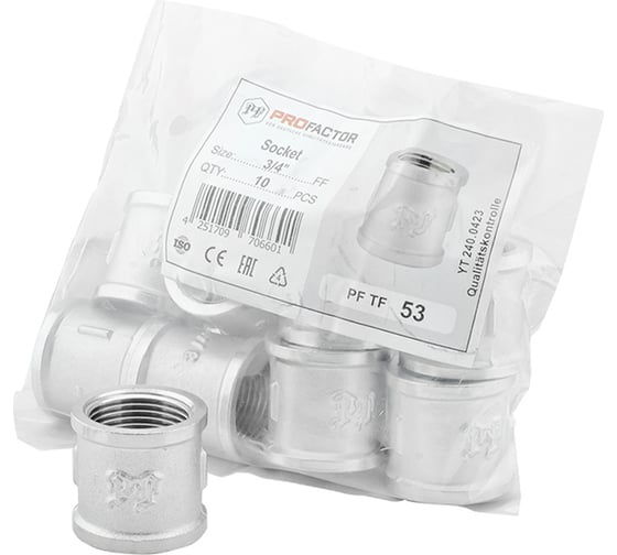 Муфта никелированная PROFACTOR 3/4" PF TF 53