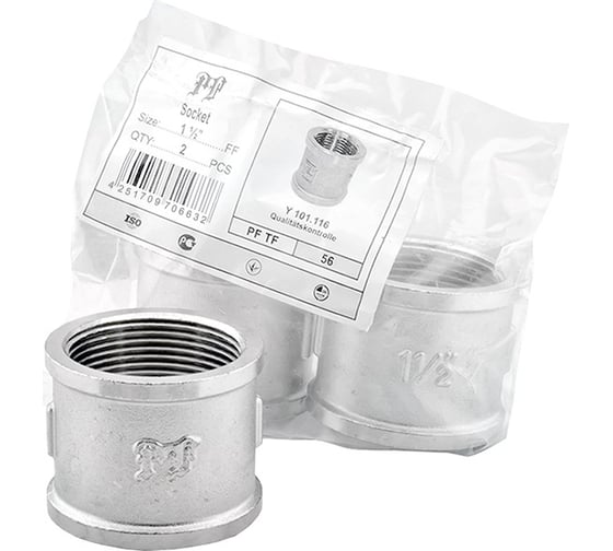 Муфта никелированная PROFACTOR 1 1/2" PF TF 56