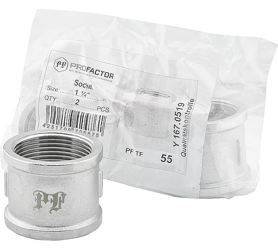 Муфта никелированная PROFACTOR 1 1/4" PF TF 55