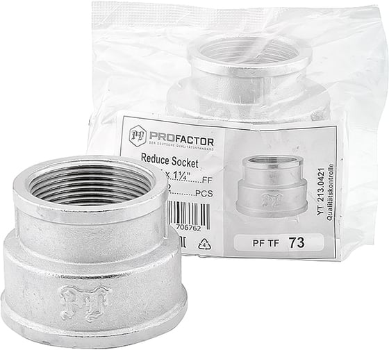 Муфта переходная никелированная PROFACTOR 2" х 1 1/4" PF TF 73