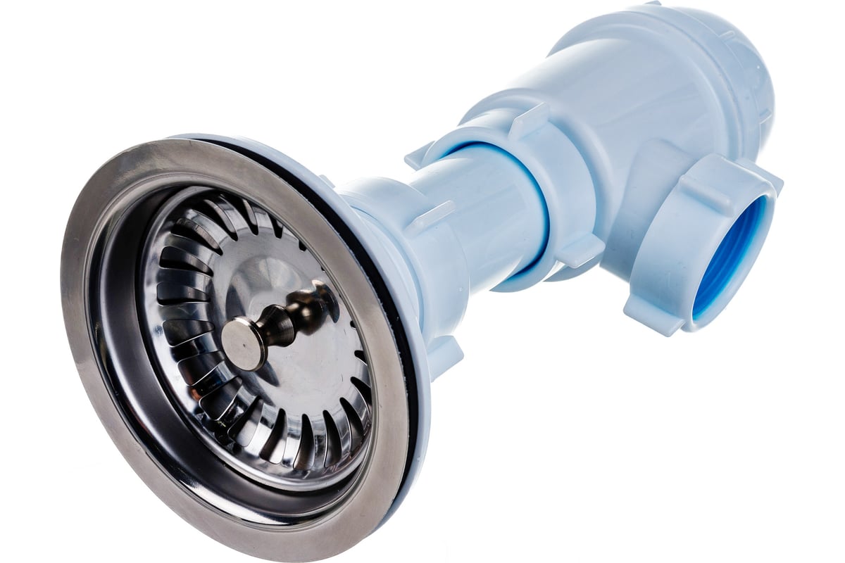 Сифон для мойки АНИ Пласт бутылочный, 3 1/2x40 нерж/сетка A0150 025 ...