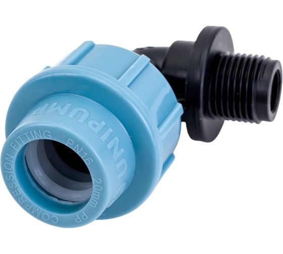 Отвод с наружной резьбой (90°; 20х1/2") Unipump 66258