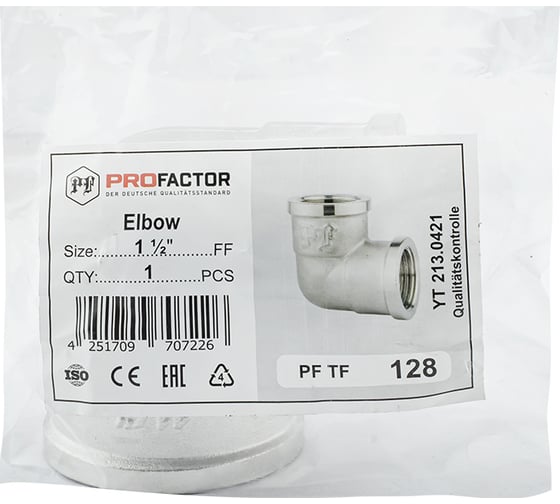 Уголок никелированный PROFACTOR в/в 1 1/2" PF TF 128
