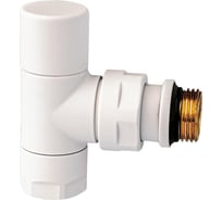 Вентиль запор.углов. FAR 1/2", гайка М24x19, белый матовый FL 0164 12P