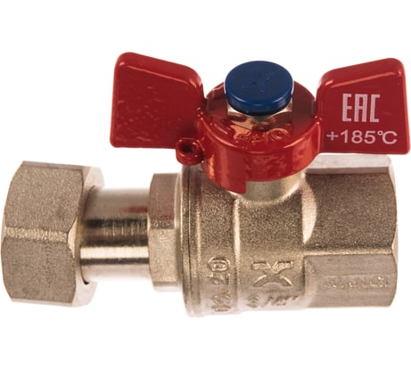 Шаровой кран IVANCI Superior с накидной гайкой, ручка-бабочка, вн.-вн. резьба 3/4" IVC.100227.N.34