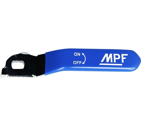 Ручка длинная усиленная для крана MPF 1/2"- 3/4", прорезиненная, синяя ИС.131177