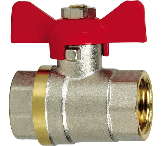 Кран шаровый RVC усиленный 3/4" в/в бант ИС.080152 1