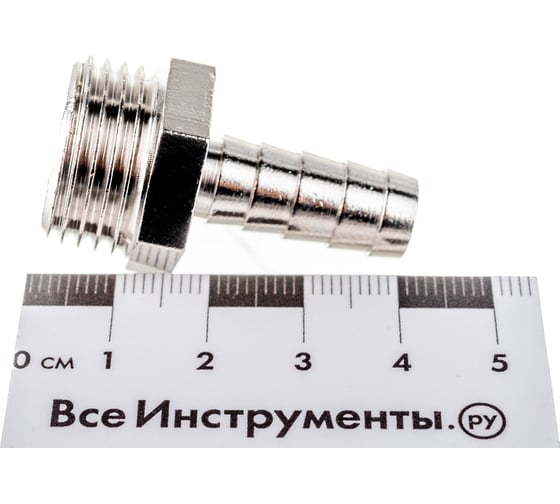 Штуцер FV-PLAST FV-Brass латунный для шланга 10х1/2 НР 1/2" AA468010012