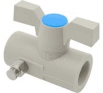Шаровый кран FV-PLAST пластиковый с выпускным клапаном 40 мм 20 2 302040