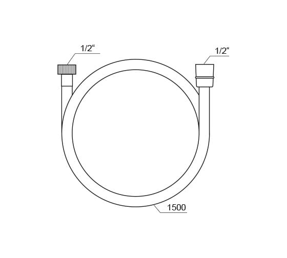 Душевой шланг Ravak SatinFlex 150 см, 913.23 черный X07P568