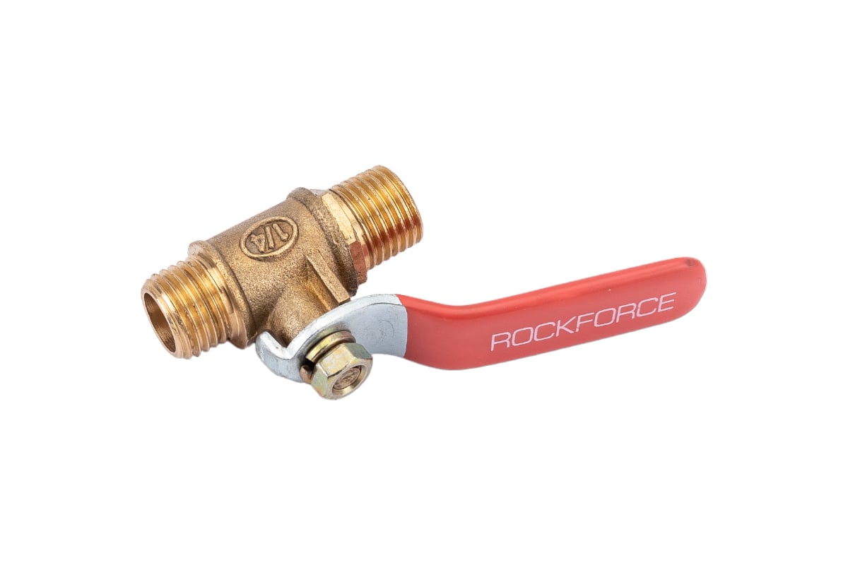 Шаровой кран воздушный ROCKFORCE наружная резьба 1/4х1/4 RF-SP019/1/4 ...