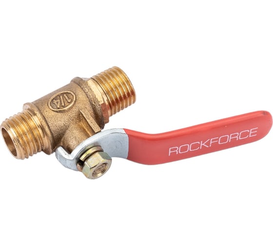 Шаровой кран воздушный ROCKFORCE наружная резьба 1/4х1/4 RF-SP019/1/4(2032)