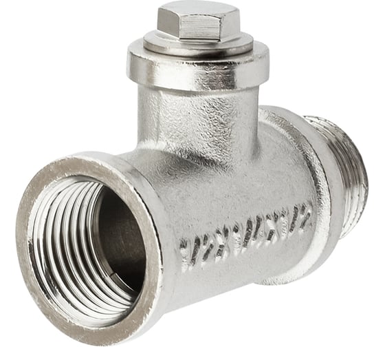 Тройник никелированный PROFACTOR под манометр/термометр, в/в/н 1/2" х 1/4" х 1/2" PF TF 169