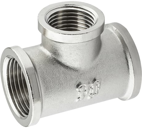 Тройник никелированный PROFACTOR в/в/в 3/4" х 1/2" х 3/4" PF TF 152