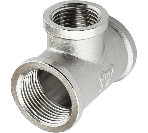 Тройник никелированный PROFACTOR в/в/в 3/4" х 1/2" х 3/4" PF TF 152