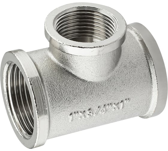 Тройник никелированный PROFACTOR в/в/в 1" х 3/4" х 1" PF TF 155