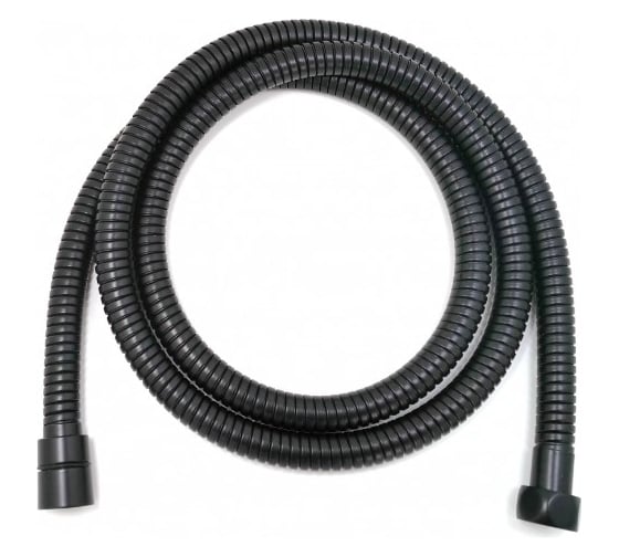 Шланг для душа I-Tech G1/2"x1/2" двухзамковый, нержавеющая сталь, растягивающийся, 150-190 см., 15 мм., черный I 07 063
