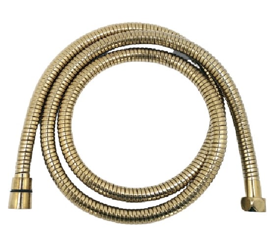 Шланг для душа I-Tech G1/2"x1/2" двухзамковый, нержавеющая сталь, растягивающийся, 150-190 см, 15 мм, бронза I 07 065