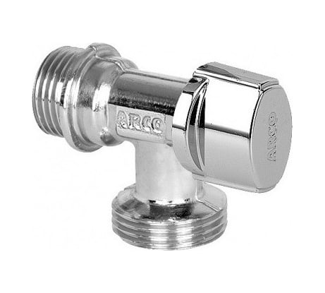 Вентиль для стиральной машины Arco 1/2"х3/4", серия L, латунь хромированная NOVFR729 00049185